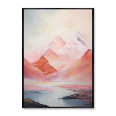 Репродукция картины Landscape collection, Pink Mountains, No 2, 2024г.