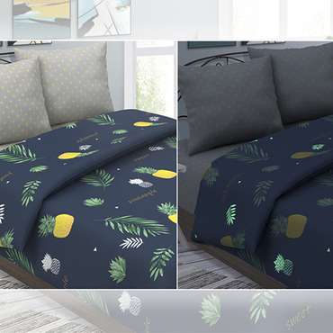 КПБ 'Insight' 1,5 спальный, поплин, 100% хлопок, пл. 118 гр./кв.м., 'ПинаКолада'