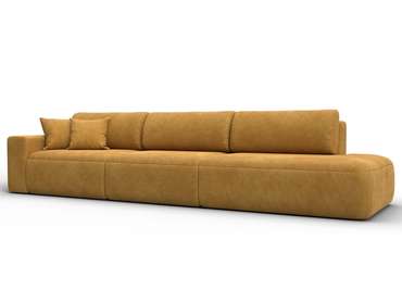 Диван-кровать Лига 036 Модерн Лонг желтого цвета с левым подлокотником