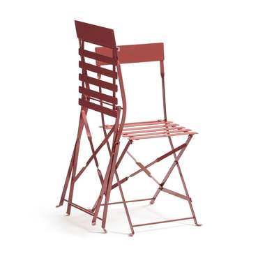 Комплект складных стульев из металла Ozevan коричневого цвета