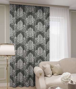 портьера Монако 180х280 серый