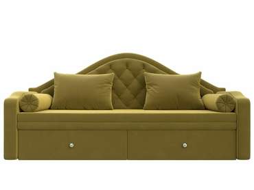 Прямой диван-кровать Сойер желтого цвета