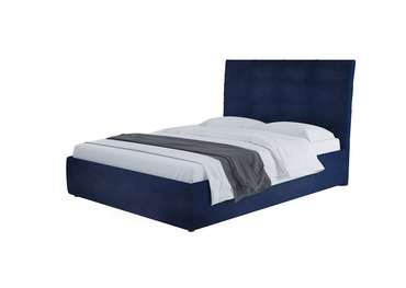 Кровать мягкая с основанием под матрас Amber Comfort 140х200 синего цвета
