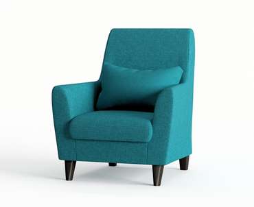 Кресло из рогожки Кастилия голубого цвета