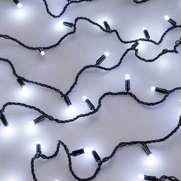 Светодиодная гирлянда ARD-STRING-CLASSIC-10000-BLACK-100LED-MILK-FLASH White (230V, 7W) (Ardecoled, IP65) 031207