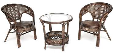 Набор мебели Pelangi коричневого цвета