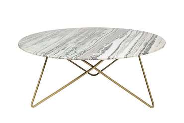 Приставной столик Simple Stone с мраморной столешницей 