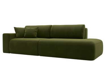 Диван-кровать Лига 036 Модерн зеленого цвета с левым подлокотником