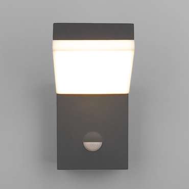 Уличный настенный светодиодный светильник Sensor серого цвета