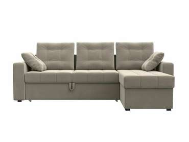 Угловой диван-кровать Камелот бежевого цвета правый угол