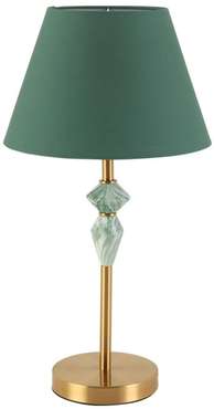 Настольная лампа с выключателем Lumion Vermont 8275/1T латунь/зеленый, металл/керамика/ткань Е14 1*40W 220V