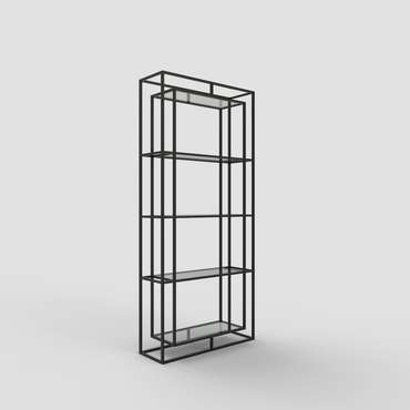 Стеллаж "Gustav" черный с бронзовым стеклом (2000х900х300)