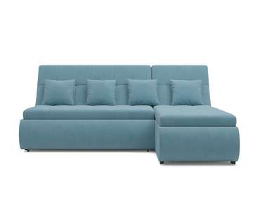 Угловой диван-кровать Дубай голубого цвета