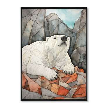 Набор из двух репродукций картин Polar bears, 2024г.