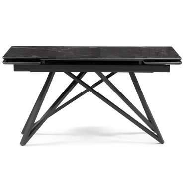 Раздвижной обеденный стол Вилсон 80х140 черного цвета