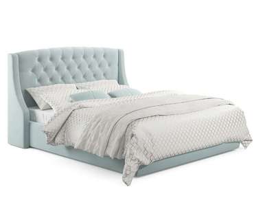 Кровать Stefani 160х200 мятного цвета с подъемным механизмом и матрасом  