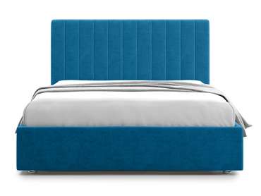 Кровать Premium Mellisa 180х200 синего цвета с подъемным механизмом