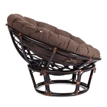 Садовое кресло Papasan черно-коричневого цвета