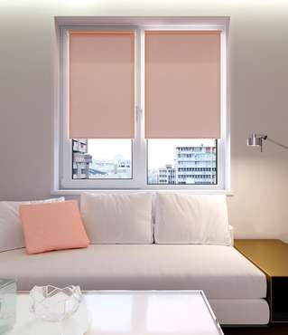 мини ролета Лестер 66х175 персик