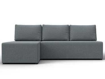 Угловой диван-кровать Поло серого цвета левый