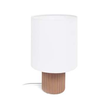 Eshe ceramic table lamp with terracotta and white finish