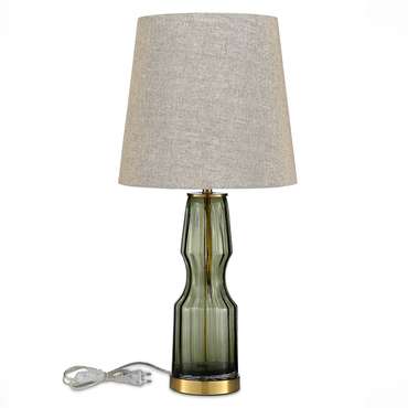 Настольная лампа Saya серо-оливкового цвета