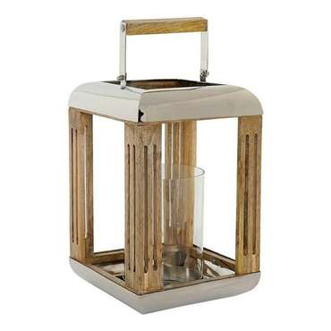 Фонарь DKD Home Decor Серебряный Металл Стеклянный (23 x 23 x 36 cm)