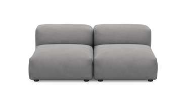 Прямой диван Фиджи малый серого цвета
