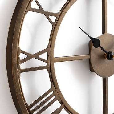 Часы настенные из металла Zivos коричневого цвета