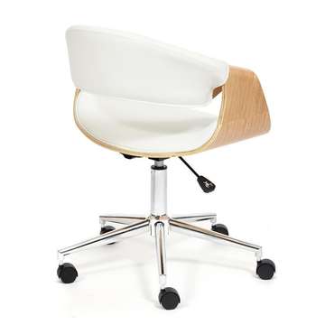 Кресло Bend бело-коричневого цвета