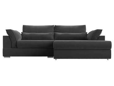 Угловой диван-кровать Пекин серого цвета угол правый