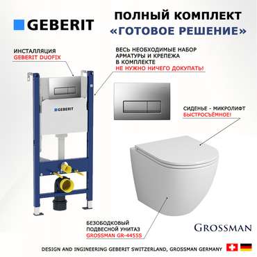 Комплект 3 в 1 инсталляция Duofix