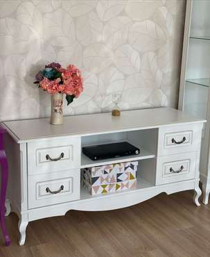 Тумба под ТВ Малонн Ави ванильного цвета