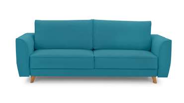 Прямой диван-кровать Майами Лайт темно-голубого цвета