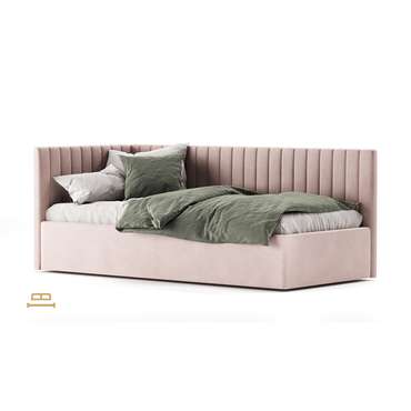Кровать Peony 90х200 розового цвета без подъемного механизма