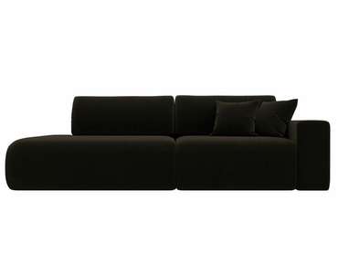 Диван-кровать Лига 036 Модерн темно-коричневого цвета с правым подлокотником