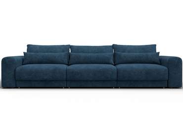 Диван-кровать Лига-056 Лонг синего цвета