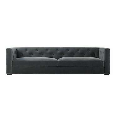 Диван Modena Tufted Shelter серого цвета