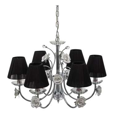 Подвесная люстра 2031/6 (chrome) (ткань, цвет черный)