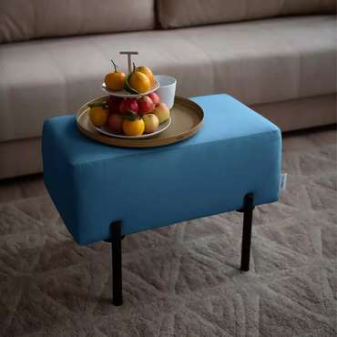 Пуф Маленькая радость светло-синего цвета