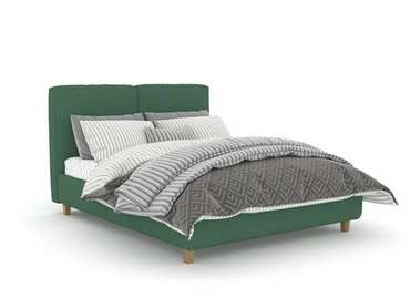 Кровать Брайтон Box High 160х200 зеленого цвета с подъемным механизмом
