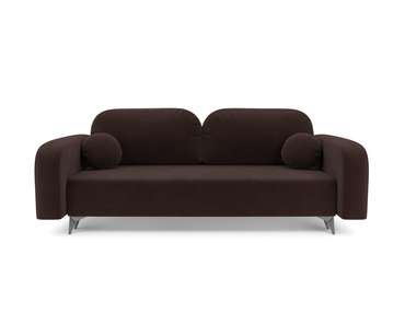 Прямой диван-кровать Цюрих темно-коричневого цвета