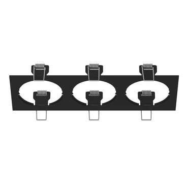 Рамка INTERO 16 Triple QUADRO ЧЕРНЫЙ