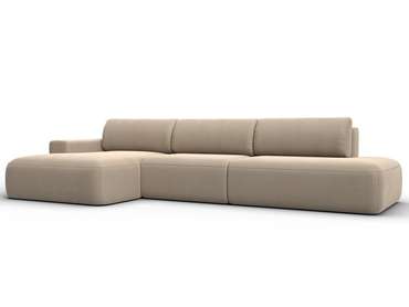 Угловой диван-кровать Лига 036 Модерн Лонг бежевого цвета левый угол