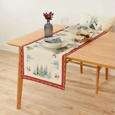Настольная дорожка Christmas Landscape Разноцветный 45 x 140 см