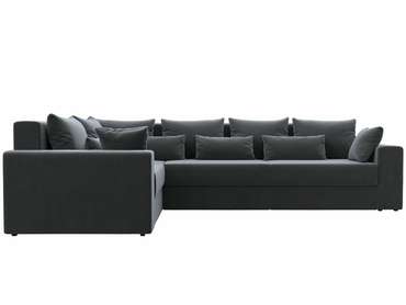 Угловой диван-кровать Майами Long темно-серого цвета левый угол