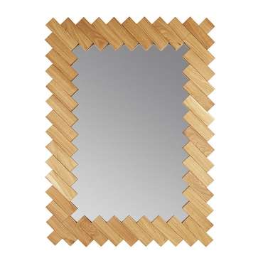 Зеркало настенное Дубовые планки с рамой из массива дуба