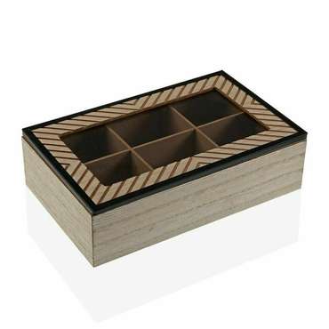 Декоративная коробка Cohen Деревянный Минималистичный Деревянный MDF (17 x 7 x 24 cm)