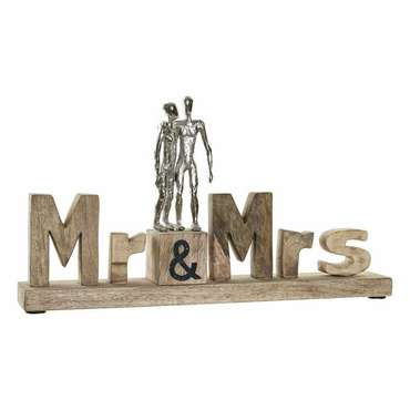 Декоративная фигура Mr & Mrs Серебристый Алюминий (51 x 7,5 x 28 cm)