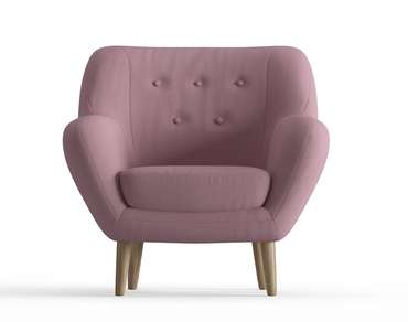 Кресло Cloudy в обивке из велюра темно-розового цвета